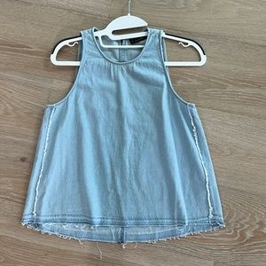 Revolve The Fifth Label Denim Blue Tank Sleeveless Western Light Blue Size XS